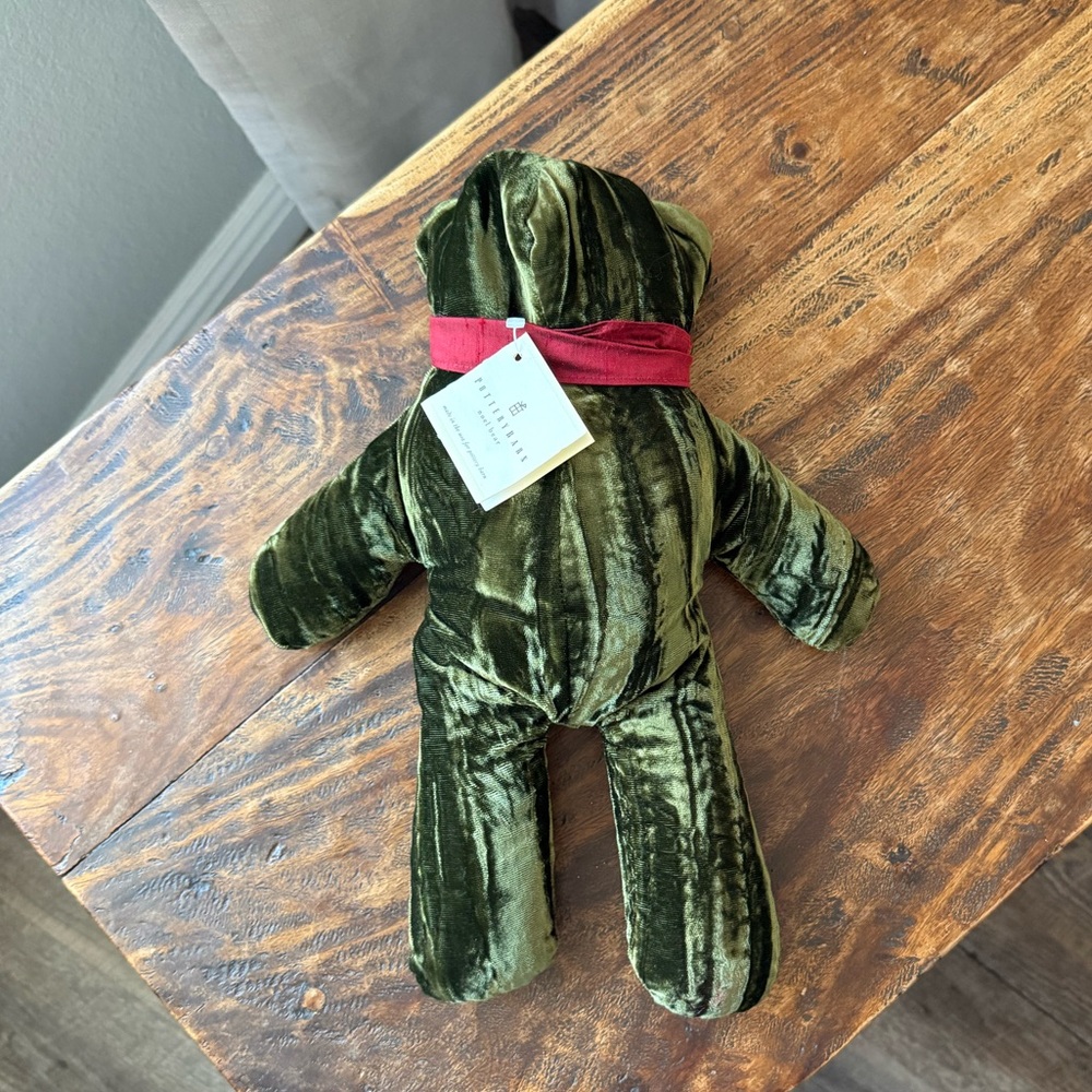 Pottery Barn Velvet Plush Bear. - Picture 2 of 4